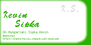 kevin sipka business card